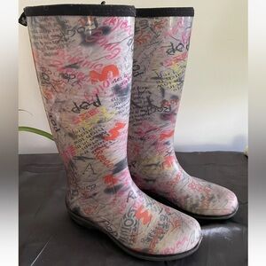 Kamik Women’s Graffiti Rain Boots Wellies Rubber Boots Sz. 8